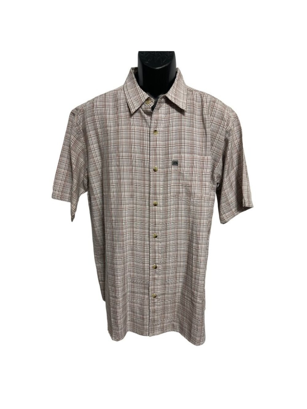 The North Face Mens Plaid Button Down Shirt Tan Brown Size Large